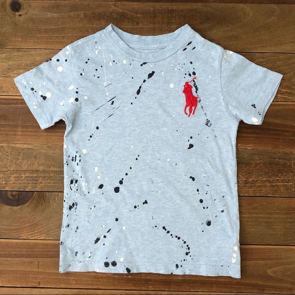 POLO Ralph Lauren Paint-Splatter Big Pony Cotton Jersey T-Shirt